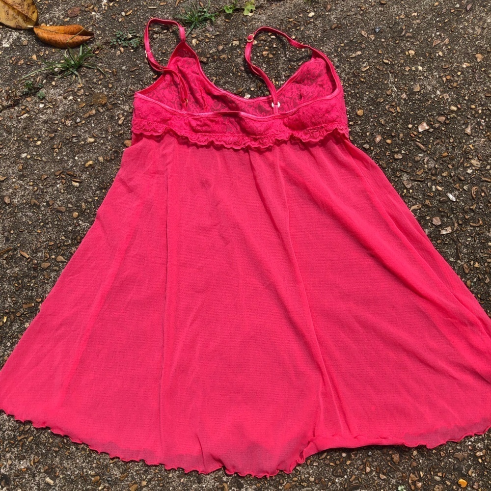 Victoria’s Secret Pink Sheer Teddy Slip size Medium Fairy Feminine Dainty - Picture 2 of 3